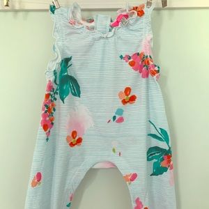 Joules green and white striped floral jumper 18-24
